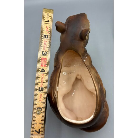 Vintage Napcoware Squirrel Ceramic Planter Figurine Holding Acorn - Picture 7 of 9